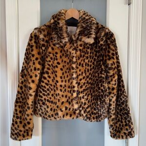 SOFT Zara TRF Cheetah Faux Fur Jacket. Great condition.